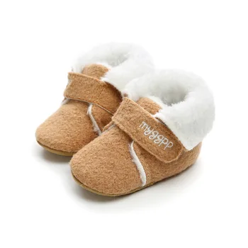 

Winter Warm Baby Boy Girl First Walkers Shoes Baby Ankle Snow Boots Infant Soft Soled Non-slip Baby Shoes 0~18Months.CX107B