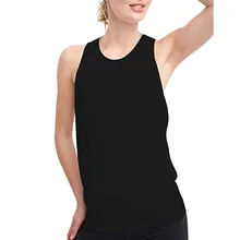 Летние женские сексуальные спортивные однотонные рубашки для йоги с открытой спиной, галстук, тренировочный резервуар для белья топ с круглым вырезом, без рукавов, полиэстер, прочный T#4