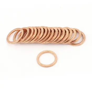 

DHDL-20Pcs Copper Crush Washer Flat Ring Gasket Fitting 12mmx16mmx1.5mm