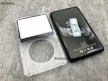 

transparent clear plastic front faceplate with black metal back housing case cover for iPod 5th gen 30gb 60gb 80gb