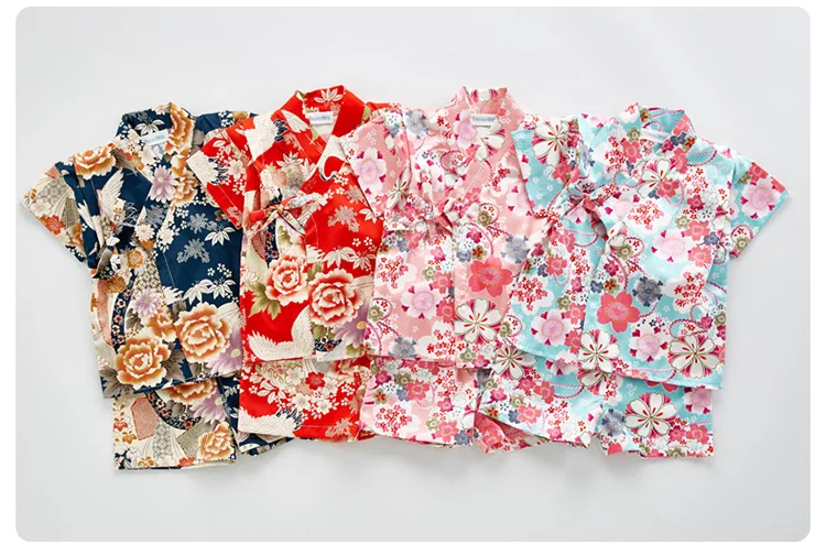 Летняя детская одежда Yukata; японское кимоно для девочек и мальчиков; платье для малышей; Детский костюм Yukata; Традиционное кимоно; хлопковые пижамы; Z957