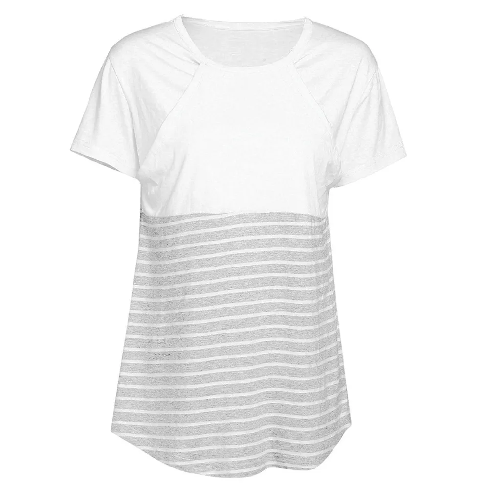 Telotuny Одежда для беременных женщин беременных кормящих полосатый топ для кормления грудью футболка Блузка 28 января