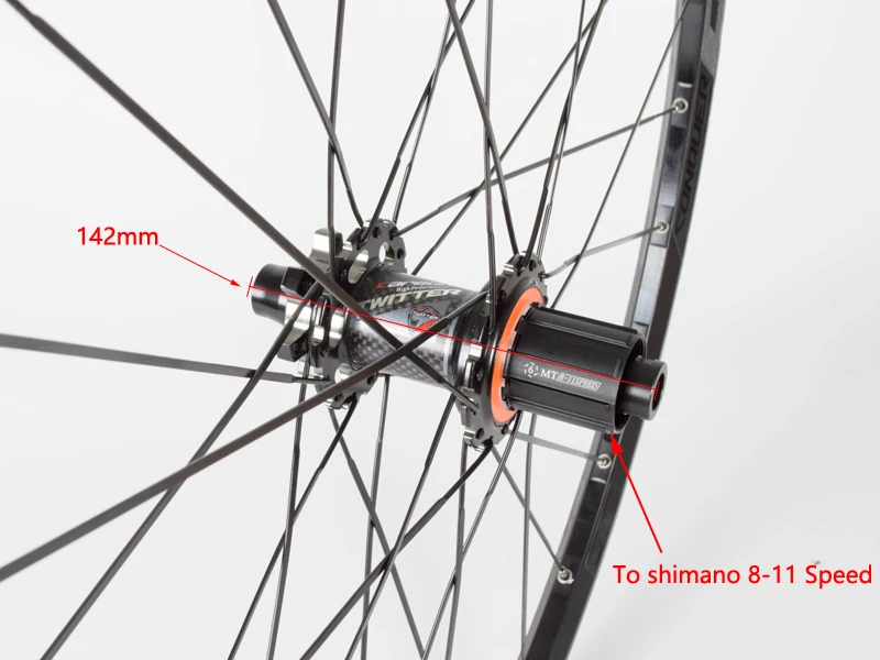 Top 27.5"/29" Mountain Bike Through Axle Wheelset Aluminum Carbon Hub Thru-Axle MTB Bicycle Wheel For XD shimano Cassette 8-12 Speed 11