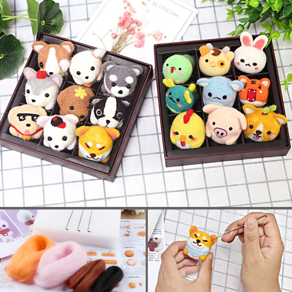 1 упаковка Diy игла для валяния шерсти набор разноцветных ручной спиннинг