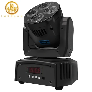 

IMRELAX 4*10W RGBW 4in1 LED Moving Head Light 14/16 Channel DMX LED Wash Moving Head Stage Lighting Effect