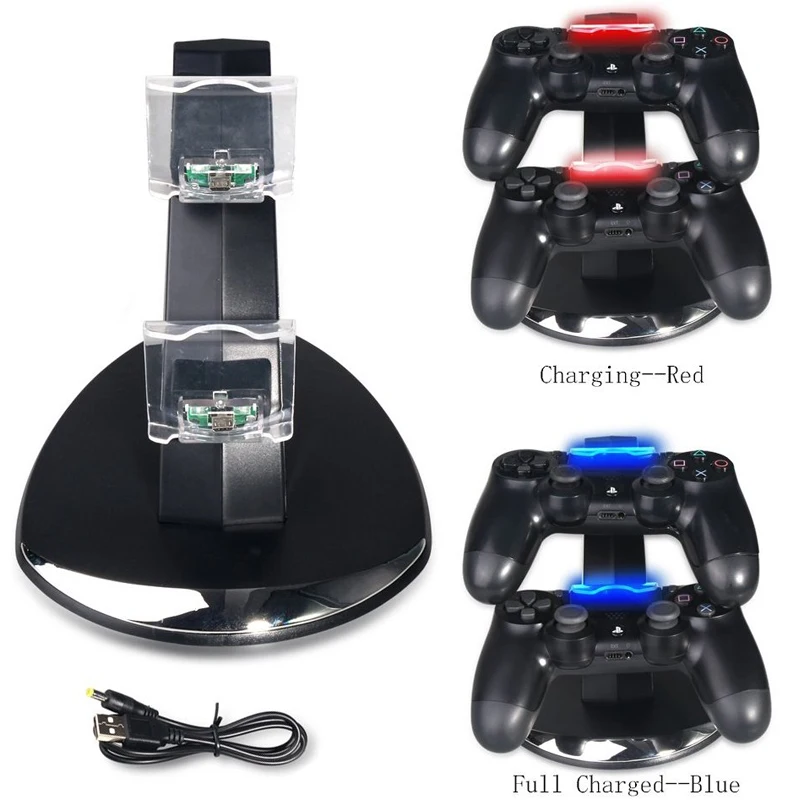 Двойной док станция зарядное устройство для PS4/PS4 Slim/PS4 Pro игровой контроллер