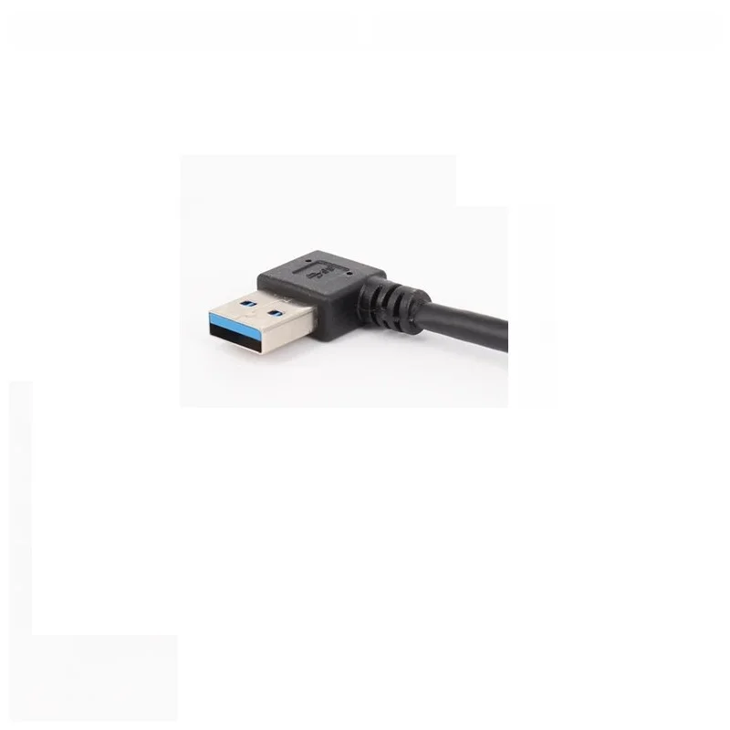 USB3.0A мужской правый поворот Micro USB Мужской левый изгиб данных зарядный кабель для жесткого диска мобильный телефон ноутбук с камерой двойной локтевой кабель - Цвет: USB male right bend