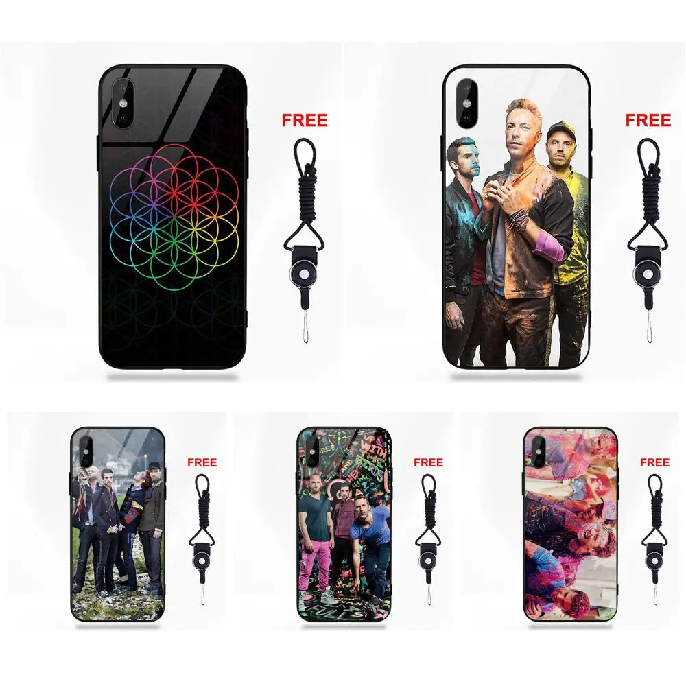 

Top Detailed Popular Soft TPU Frame+Tempered Glass Transparent Coldplay For Apple iPhone X XS Max XR 5 5C 5S SE 6 6S 7 8 Plus
