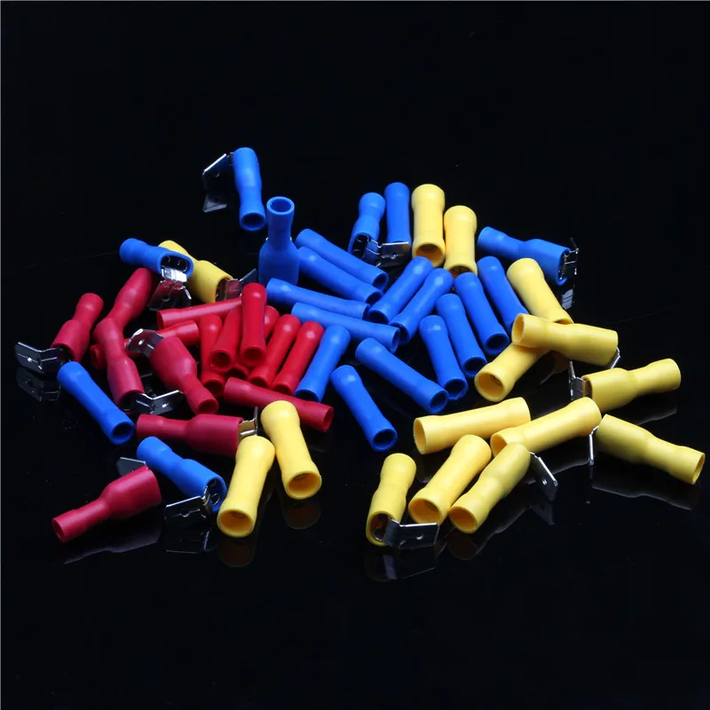 

250PCS High Quality PVC Cold-Pressed Insulated Nylon Cold-Pressed Terminals Waterproof Electrical Crimp Connector with Box