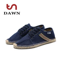 Los hombres zapatos casuales zapatos trenza de paja de lino inferior de la armadura caliente cordón transpirable mocasín zapatos de gran tamaño 6 colores liberan el envío