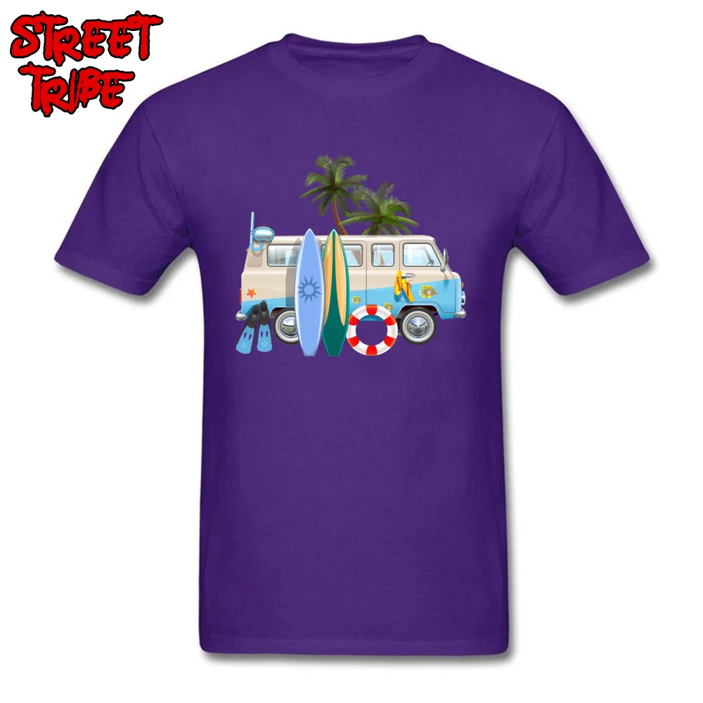 car and surfboard 23561 100% Cotton Fabric Tees for Boys Leisure T Shirt comfortable Designer Round Neck Tee Shirts Short Sleeve car and surfboard 23561 purple