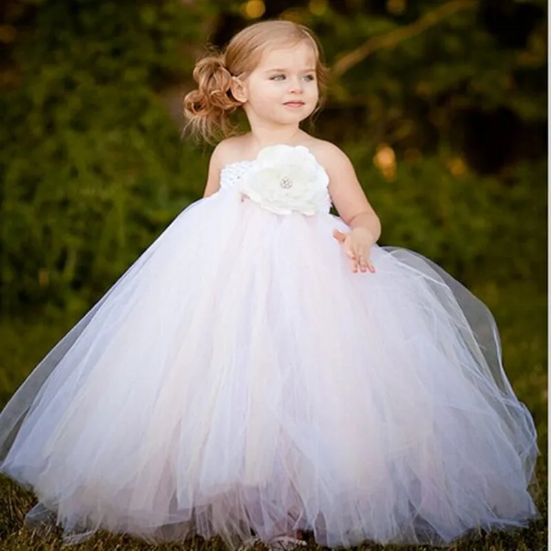 Ivory Floor Length Flower Girl Dresses 2