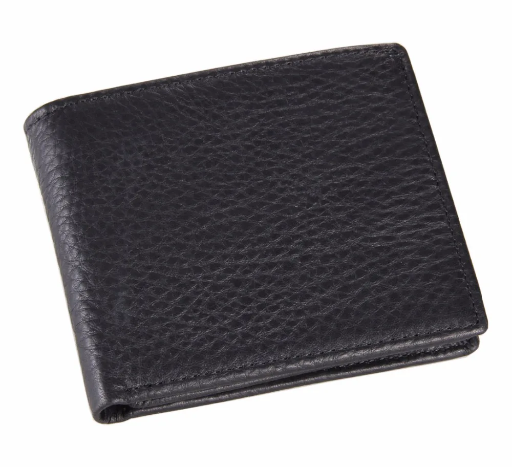 

Black And Coffee Short Wallet Trendy New Real Leather Small Purse Men Multi Card Slots Practical Money Clip Simple Billfold