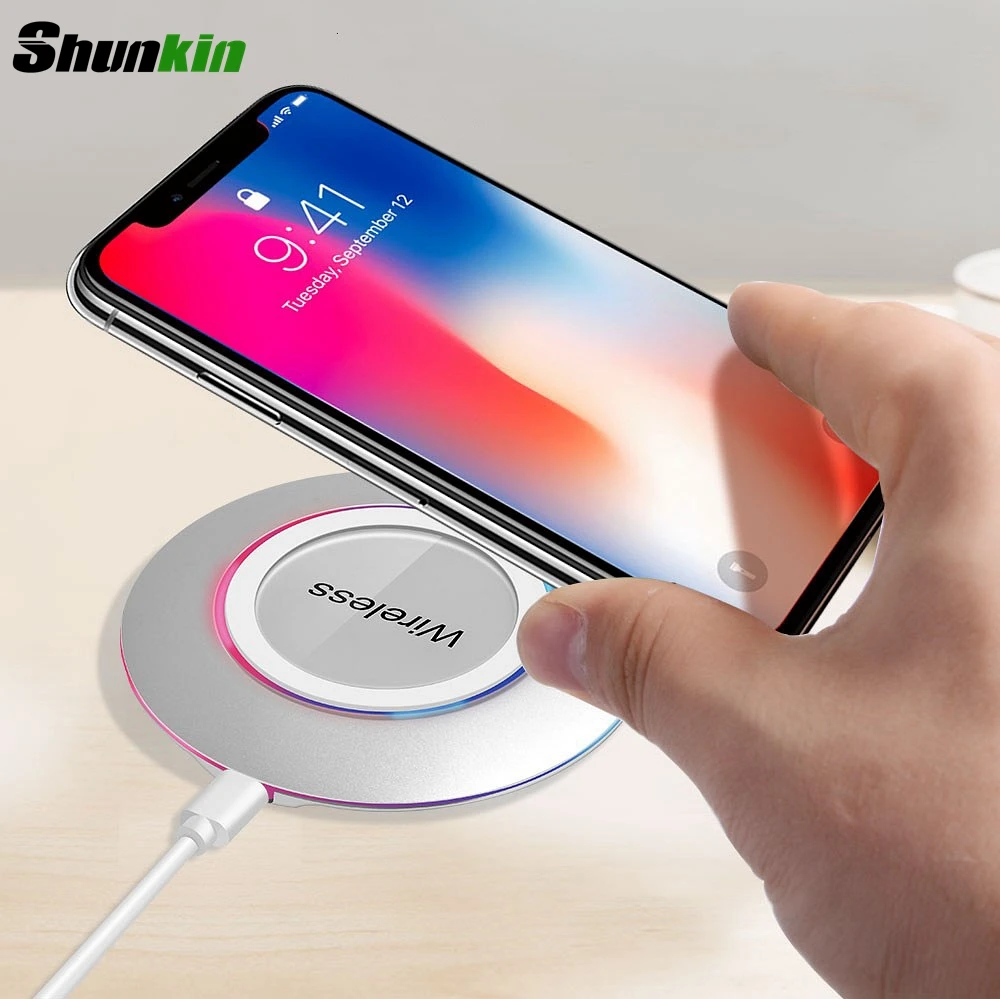Wireless Charger For iPhone X iPhone 8 Plus Qi Fast Wireless Charging Pad For Samsung Galaxy S8/S7 Edge /S7//Note 8 Xiaomi Mi 6