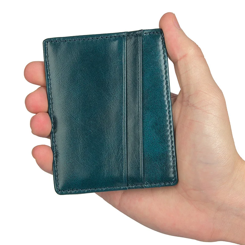 Jisoncase RFID кредитной держатель для карт карман кошелек мужской моды из коровьей