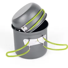 Useful Non-stick Pots Pans Bowls Portable Outdoor Camping Hiking Cooking Set Cookware Outdoor Accessories Practical