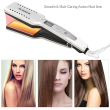 2 в 1 выпрямитель для волос ультра широкий Профессиональный выпрямитель PTC быстрый нагрев регулируемая температура для влажного и сухого использования 40