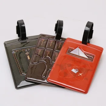 

4 Pack Chocolates Jeans Portable Suitcase Security Name Tag Travel Accessories Luggage Tags