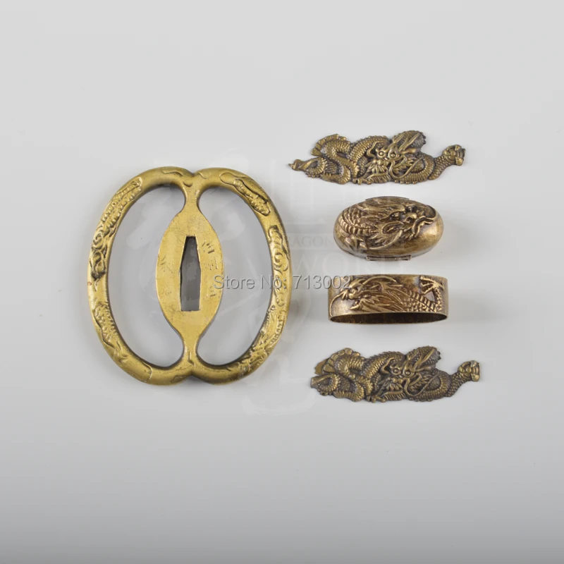 Кованый набор Tsuba облегающая часть для японский меч катана самурая Dragon | Дом и сад