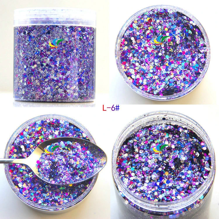 28 Colors Nail Glitter Mixed(50g bag1.76oz Grab Bag, Chunky Blend Glitter, Mixed Size Chunky Mix, Polyester Glitter Mixes,MT01