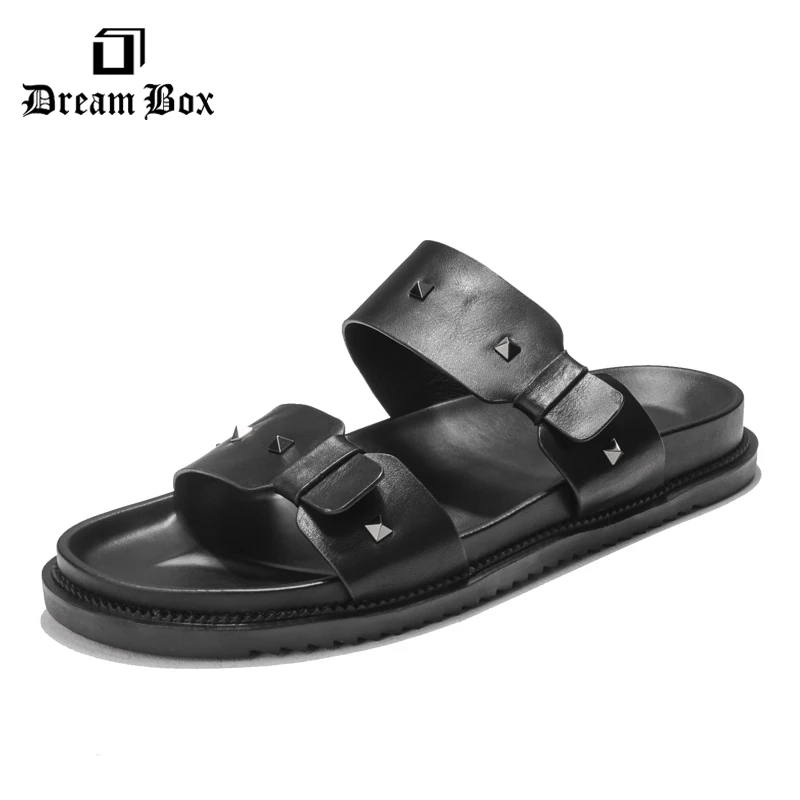 Кожаные Вьетнамки Мужские Тапочки Обувь zapatillas de casa hombre chancletas verano hombre