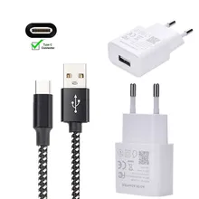 Зарядное устройство 5 В 2A адаптер для huawei Xiao mi Pocophone F1 mi 9 8 SE samsung S10 S10E S9 A9 1 м usb type C кабель для зарядки