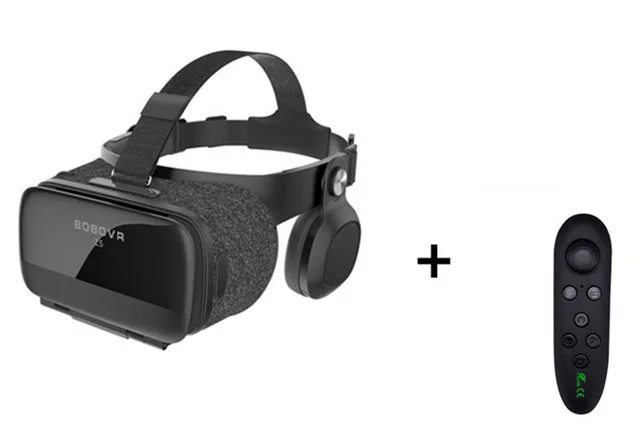 UZQi BoboVR Z5 Bobo VR Gerceklik очки виртуальной реальности Гарнитура очки картонный шлем 3D VR коробка смартфон - Цвет: VR and Controller