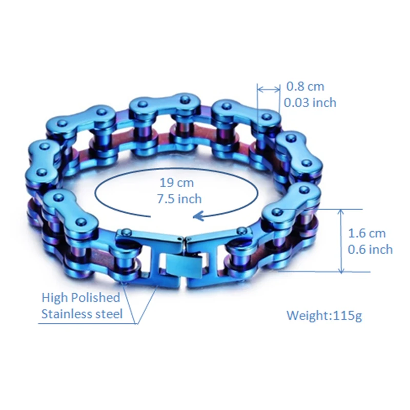 Нержавеющие браслеты в стиле панк велосипедный браслет браслеты Мотоциклетная цепь Рок Байкер подарок для друзей, ювелирное изделие Панк ювелирные изделия