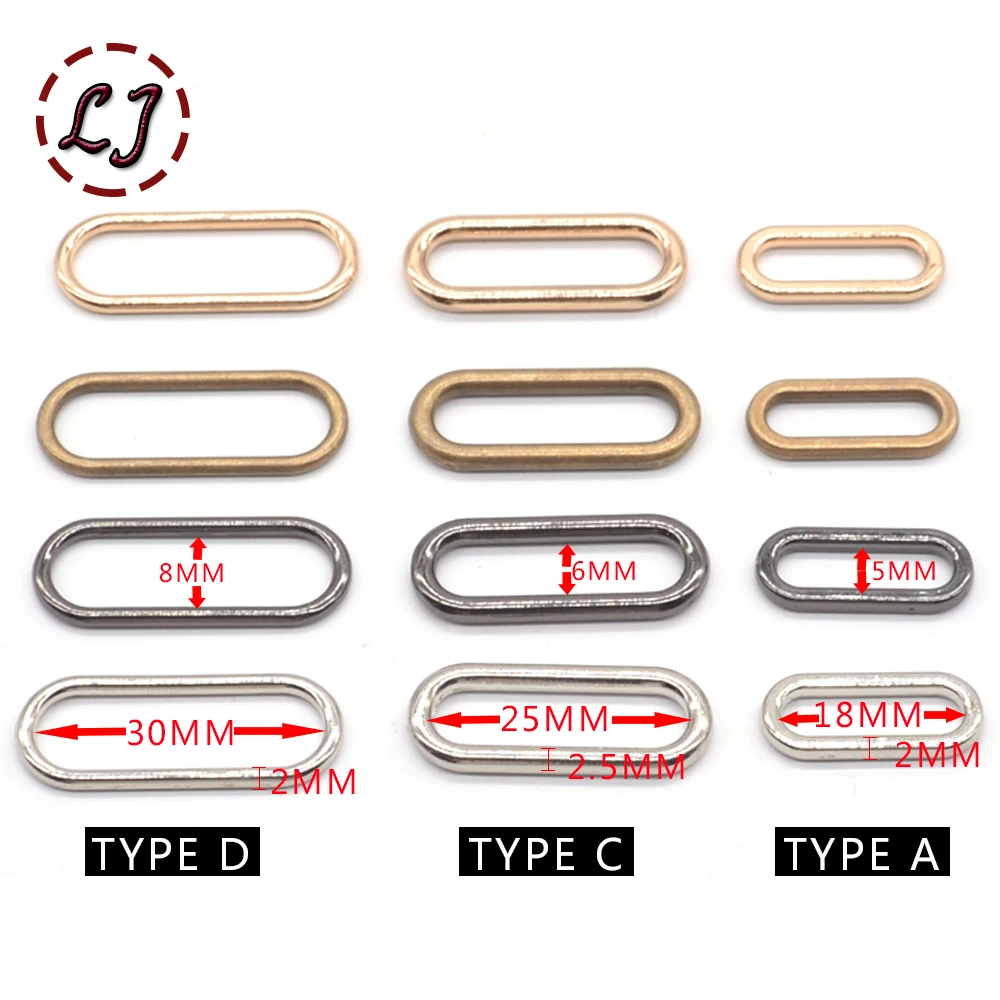 20pcs/lot silver gold bronze 20mm 25mm 30mm connection oval ring  alloy metal shoes bags garment Buckles DIY Accessory sewing