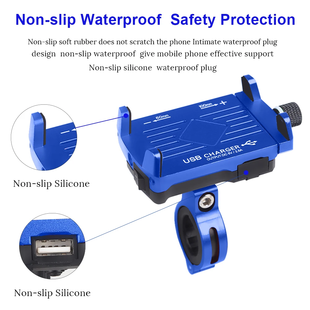 Держатель для телефона на руль велосипеда мотоцикла USB зарядное устройство держатель для телефона кронштейн поддержка для samsung Xiaomi Iphone