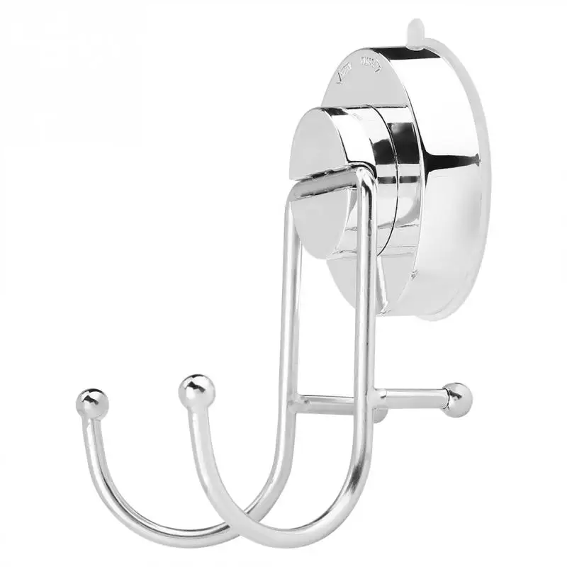 

Wall Sucker Hanger Holder Stainless ABS Strong Suction Cup Double Hanger Wall Hook Sucker Kitchen Bathroom Wall Door Hook Hanger