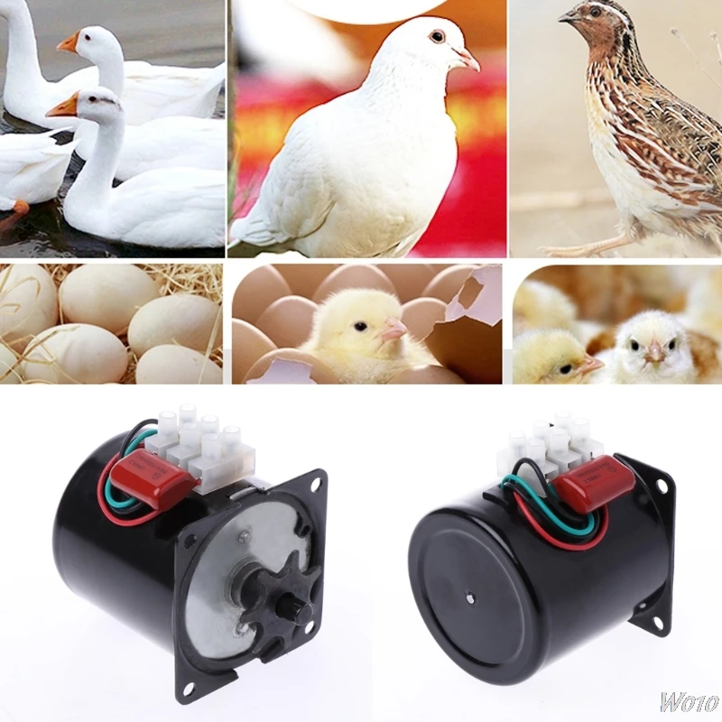 

220V AC Egg Turner Motor Incubator Engine Reversible Geared Components 2.5r/min-W110
