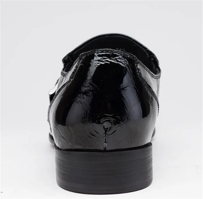 Новая модная обувь без шнуровки на острый носок с черной пряжкой ручной работы Пояса из натуральной кожи платье в деловом стиле Для мужчин