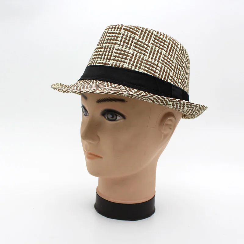 Fedora Шляпа Fedora шляпы для мужчин размер головы 58 СМ лето sombrero Джаз hombre chapeu папа джентльмен Англия шляпа шапки - Цвет: as photo