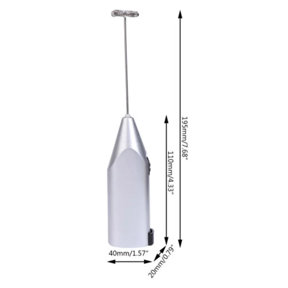 Ручной из нержавеющей стали кофе молочный напиток Электрический венчик Смеситель пенообразователь на батарейках кухонный взбиватель для яиц мешалка