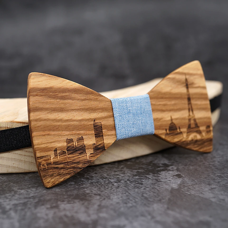 MAHOOSIVE деревянный галстук-бабочка гравата пары город Skyline свадебный подарок для жениха бабочка для мужского костюма рубашка галстук аксессуары для ювелирных изделий