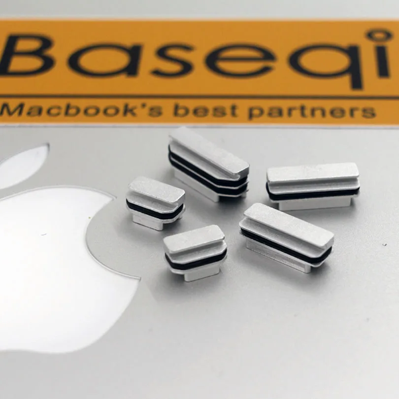 Алюминиевые пылезащитные заглушки Baseqi iHUT для MacBook Pro Retina 13 и 15 Дюймов 5 шт./компл.|plug