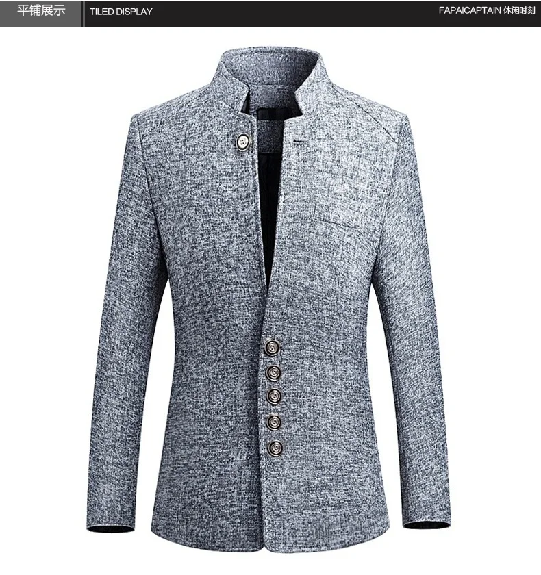 Брендовая одежда Весна Blaze мужские повседневные приталенные блейзеры 4 кнопки костюм пальто легкие куртки китайские стильные блейзеры