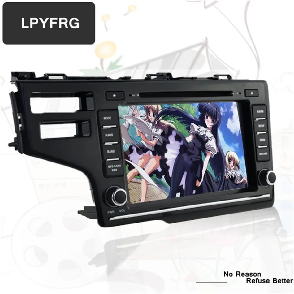 Clearance 8 inch Brazil 1024*600 Tape Recorder Android 7.1 Fit HONDA FIT  2014 -17  Car DVD Player Navigation GPS Radio Stereo Head unit 3