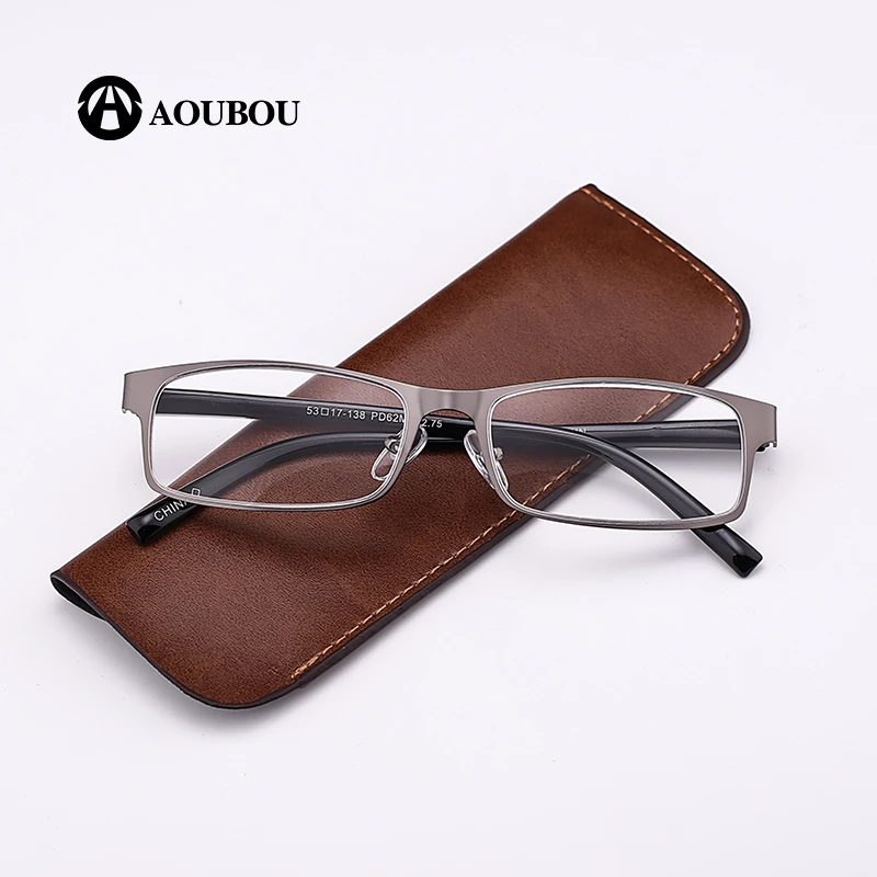 Gafas de lectura de gama alta para negocios, gafas de acero inoxidable PD62 para hombres, gafas de lectura Ochki de 1,75 + 3,25 Grados A114