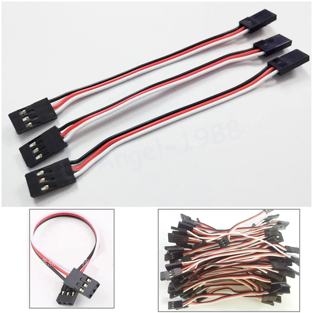 20pcs lot 100mm Servo extension cord Male to Male for JR Plug Servo Extension Lead Wire