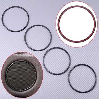 

CITALL Car Interior Door Speaker Ring Cover Trim Carbon Fiber Plastic Fit For BMW X5 X6 2014 2015 2016 2017 2018