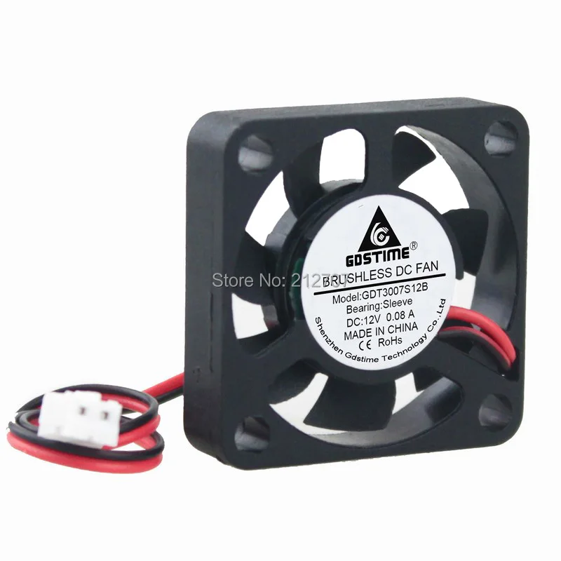 

1PCS/lot GDT 12V 2P 3CM 3007 30mm x 7mm DC Cooling Motor Cooler Fan
