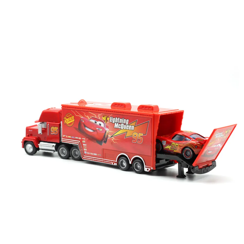 Disney машинок пиксара и с рисунками из мультфильма «Тачки 2 3 № 95 Lightning McQueen mack truck дядя литья под давлением игрушечный автомобиль 1:55 Свободные Новое и