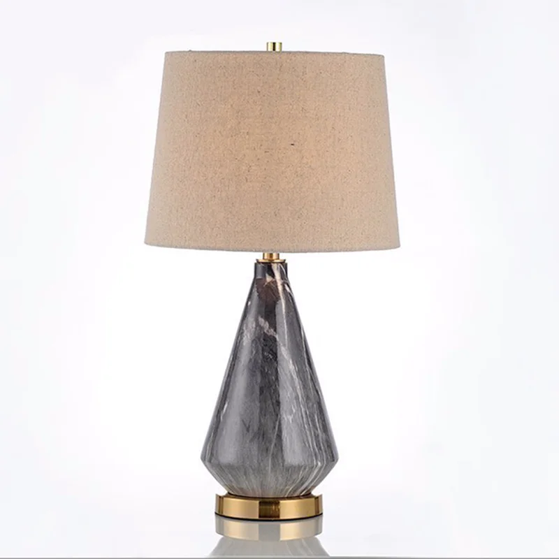 

New Chinese gray white pattern simple high-grade ceramic art model room designer bedside lamp LU8141522