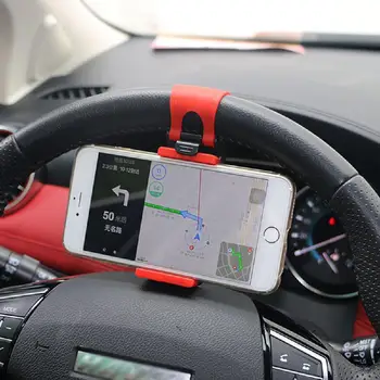 

General Vehicle-mounted Mobile Phone Steering Wheel Navigation Rack Telescopic Clip