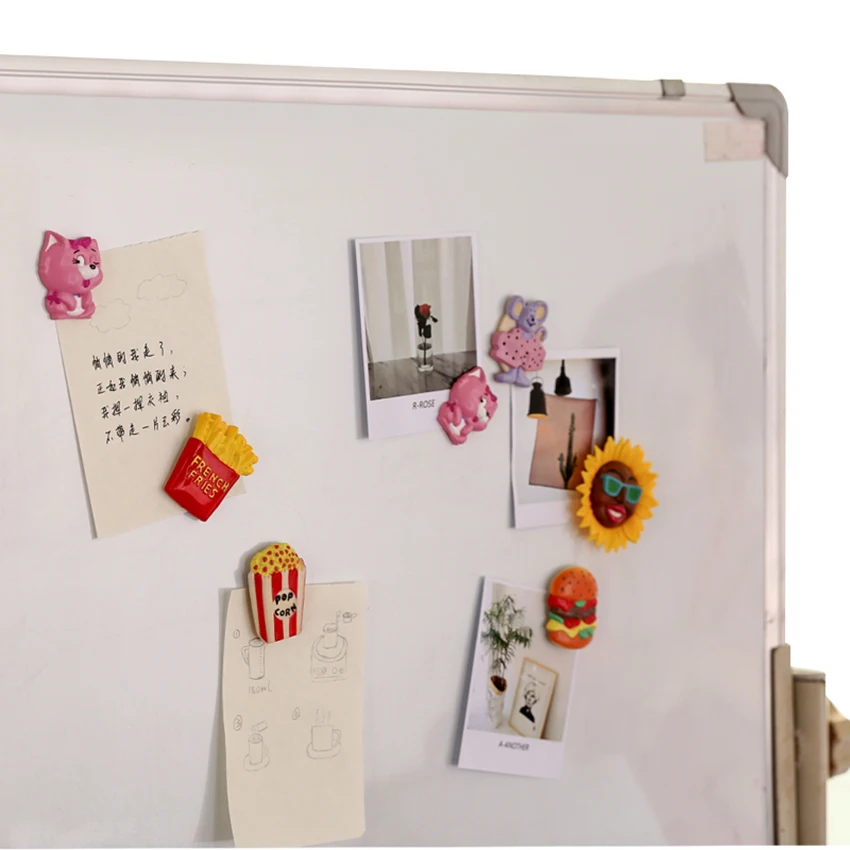 Креативные магнитные наклейки на холодильник, колу, картофель фри, попкорн, бургер, декоративные магниты для дома/офиса, подарок для детей