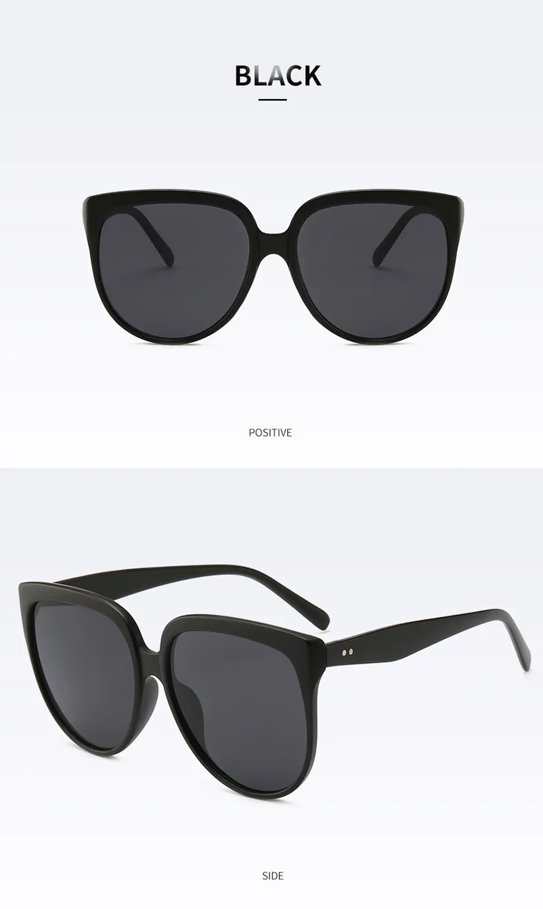 YOOSKE брендовые негабаритные Солнцезащитные очки женские солнцезащитные очки «кошачий глаз» градиентные ретро большие оправы женские очки UV400