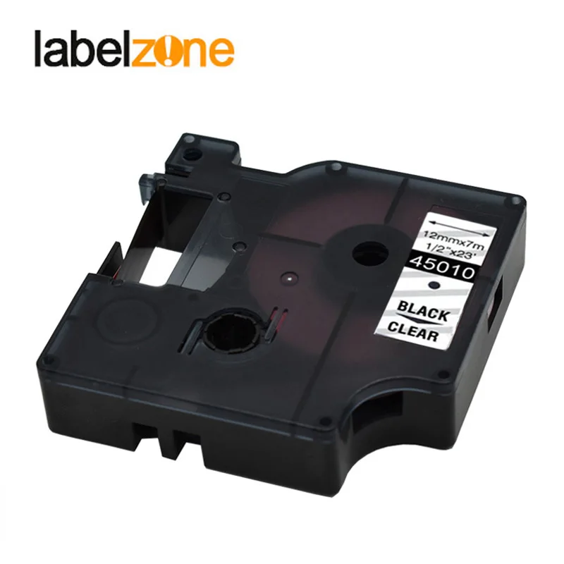 12mm 45010 compatible dymo D1 12mm label tape laminated D1 45010 Clear
