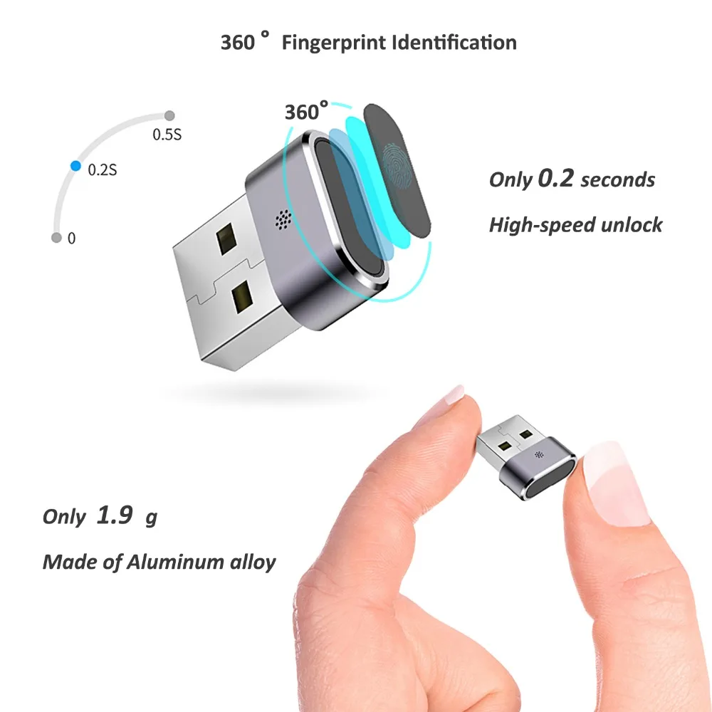 Алюминиевый мини USB считыватель отпечатков пальцев Kercan модуль считывания для